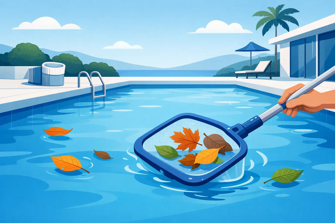 Enlever les feuilles en surface de piscine vite