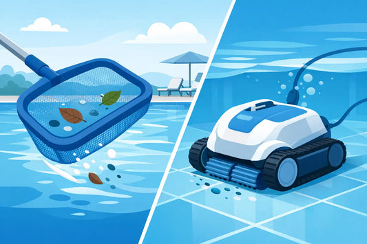 Épuisette XXL ou robot piscine ?